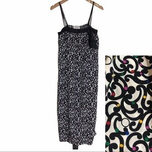 Faye Women’s Polka Dotted Side Slit Maxi Slip Dress